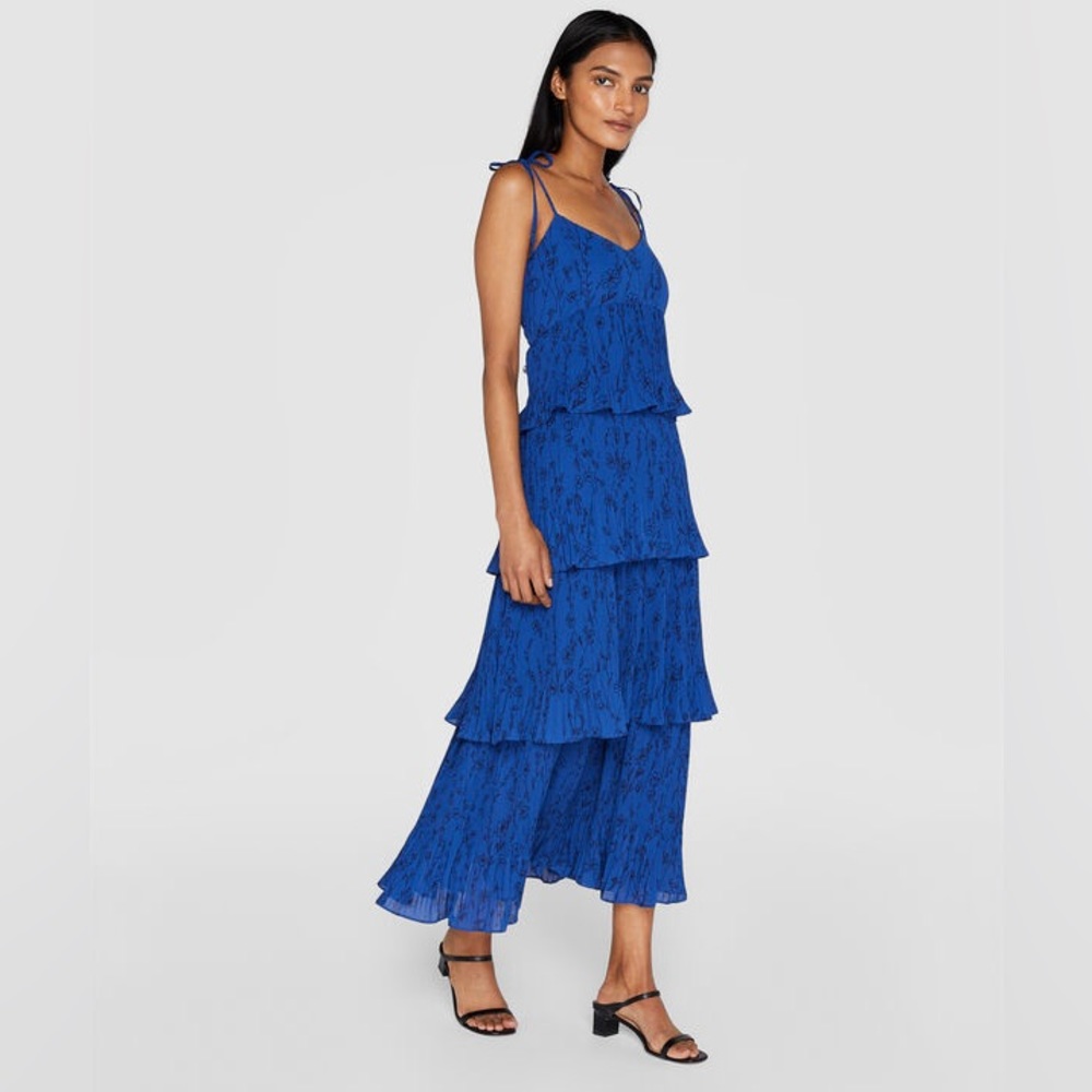 Club Monaco Ruffled Midi Dress